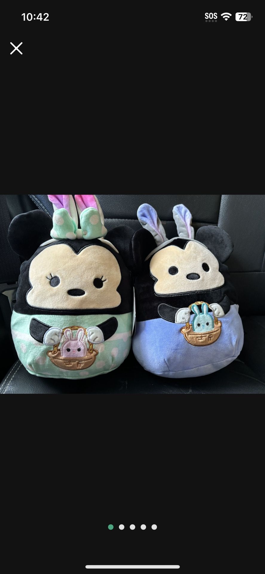 Easter Disney Minnie Mouse and Mickey Mouse Squishmallow
