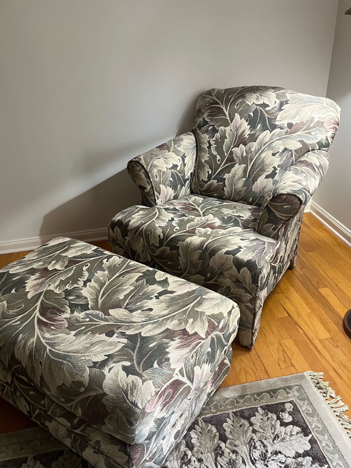 Chair with ottoman
