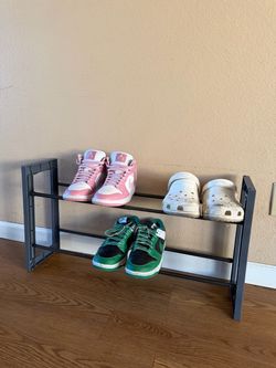 2-Tier Metal Shoe Rack