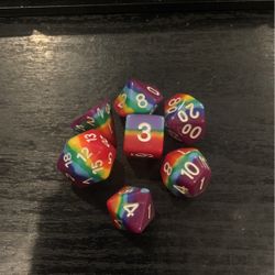 Rainbow Dice For Board Games Brand New