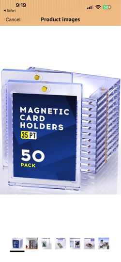 Magnetic Card Holder, 35pt One Touch Card Holder for Trading Cards 90 Pcs