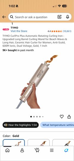 TYMO CurlPro Plus Automatic Rotating Curling Iron
