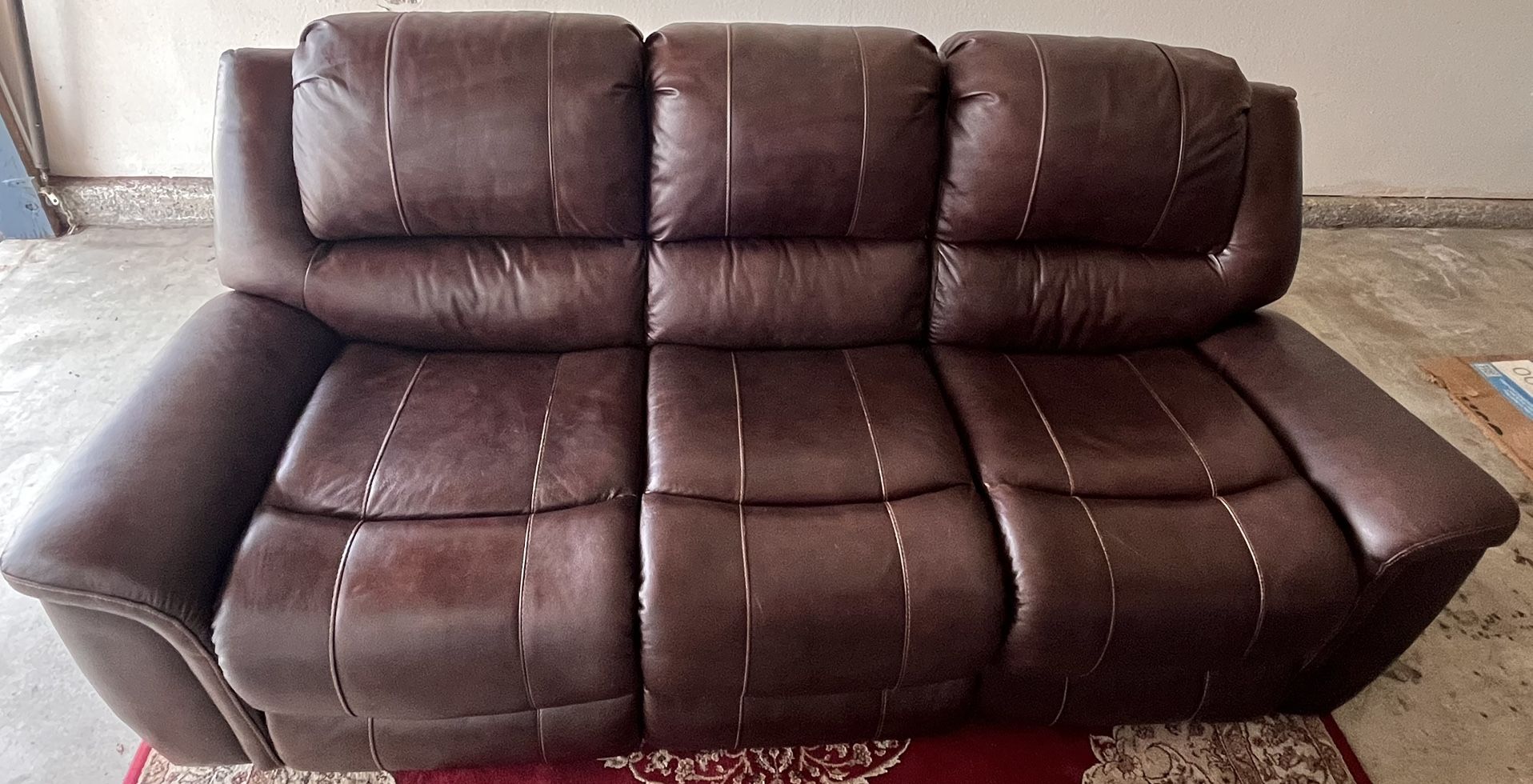 Reclining Leather Sofa
