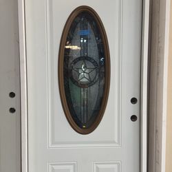 Exterior Door $340 36x80 With Frame Oval With Star ⭐️ 