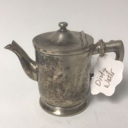 Silvery Patina Teapot