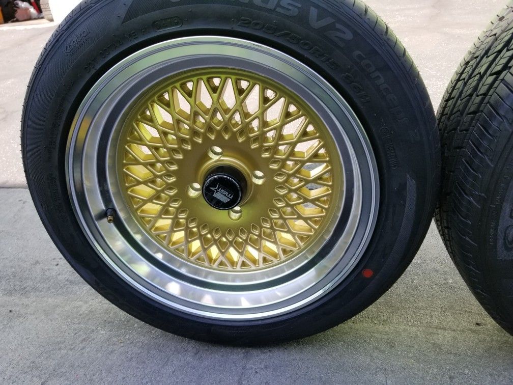 4 wheel 15x8 4 Lugs 4x100 New 4rims and 4 tires new for Sale in Long ...