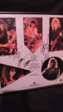 Autographed framed Ratt poster