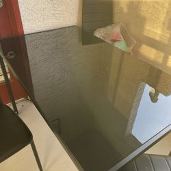 Glass Table 4 New Chairs 