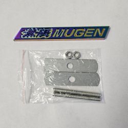 BRAND NEW UNIVERSAL MUGEN FRONT GRILLE METAL BADGE EMBLEM NEO CHROME