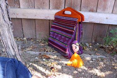 Bolsa mexicana telar con pompom mexican bag with pompom