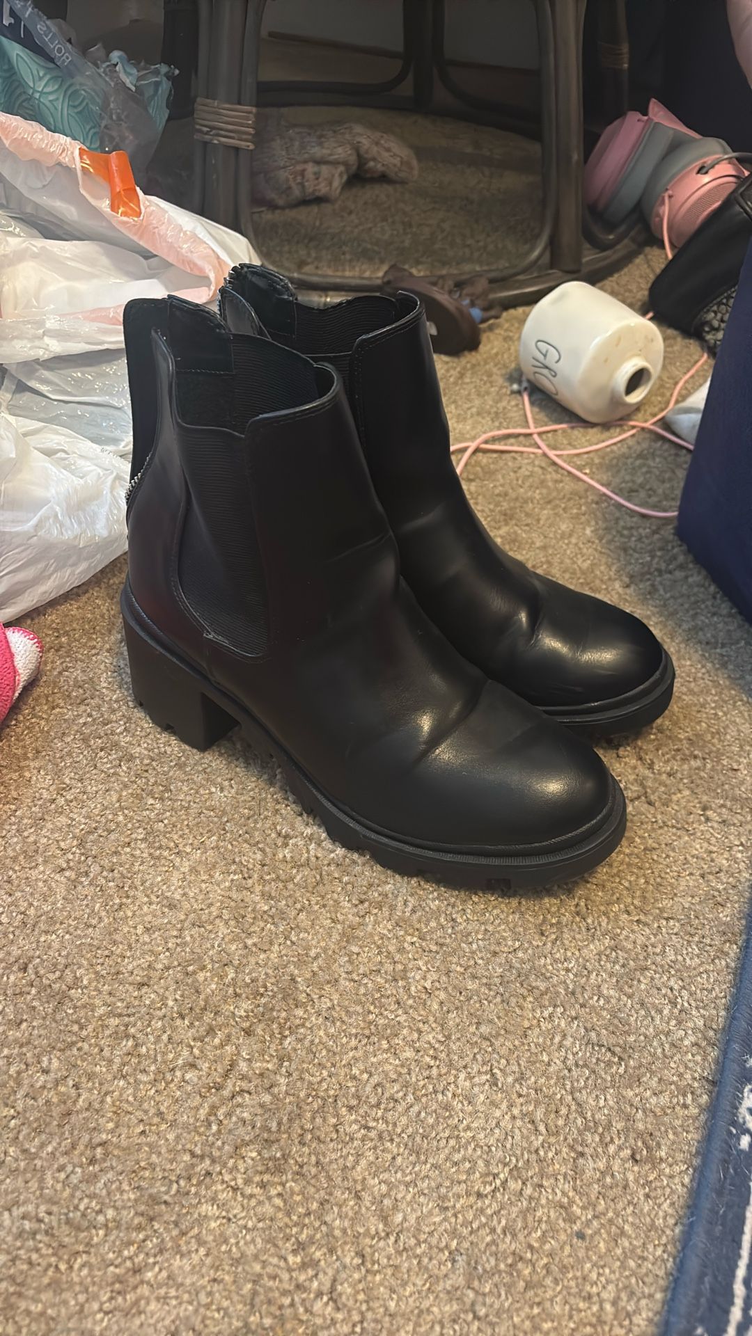 black boots