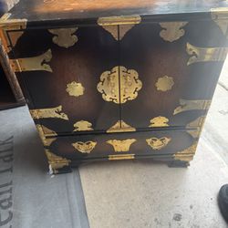 Oriental Dresser With Side Tables 