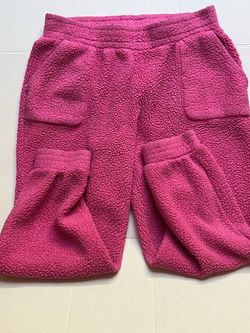 Pink Fleece Cargo Sweatpants