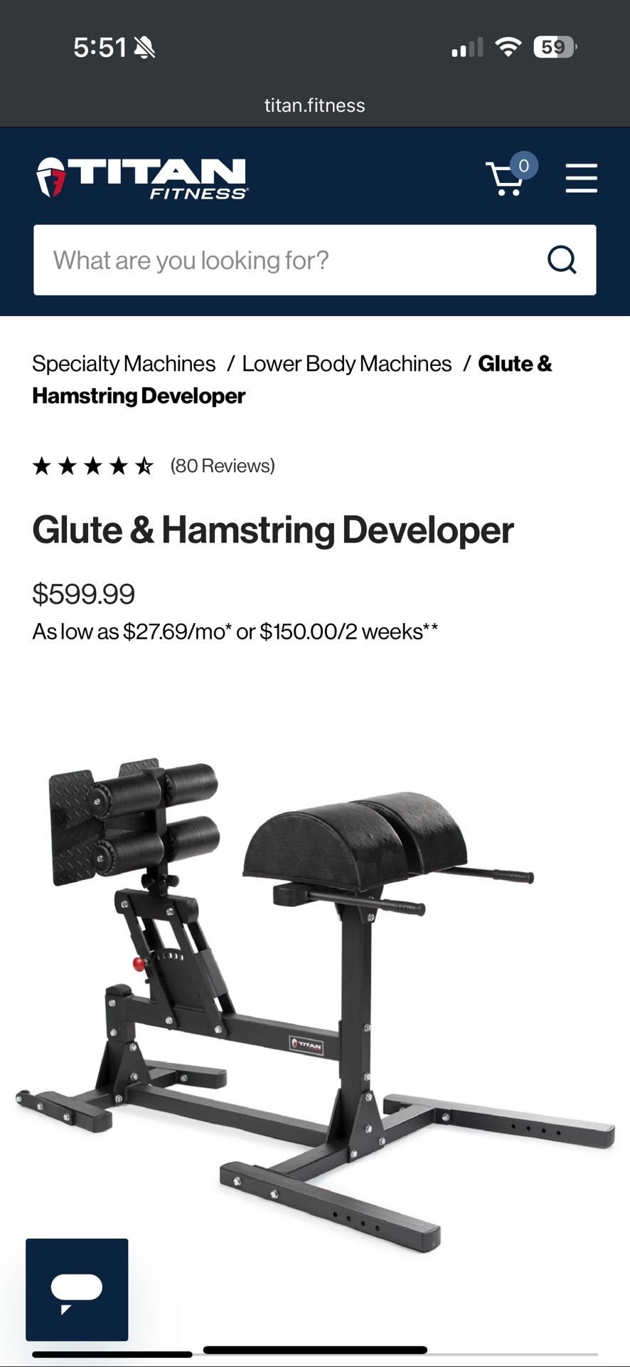 Titan Fitness Glute & Hamstring Developer