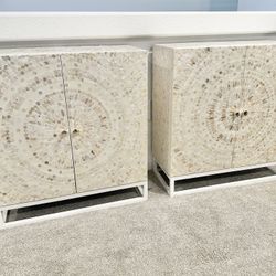 2-Door Storage Cabinets  Mother of Pearl Bohemian Look