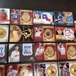 (30) Baseball Card Patch, Jersey, Relic Card Lot 