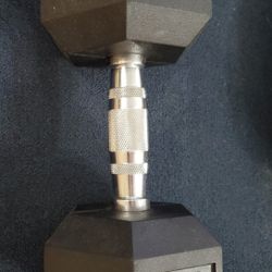 35 Lb Dumbell - One, Hex Coated