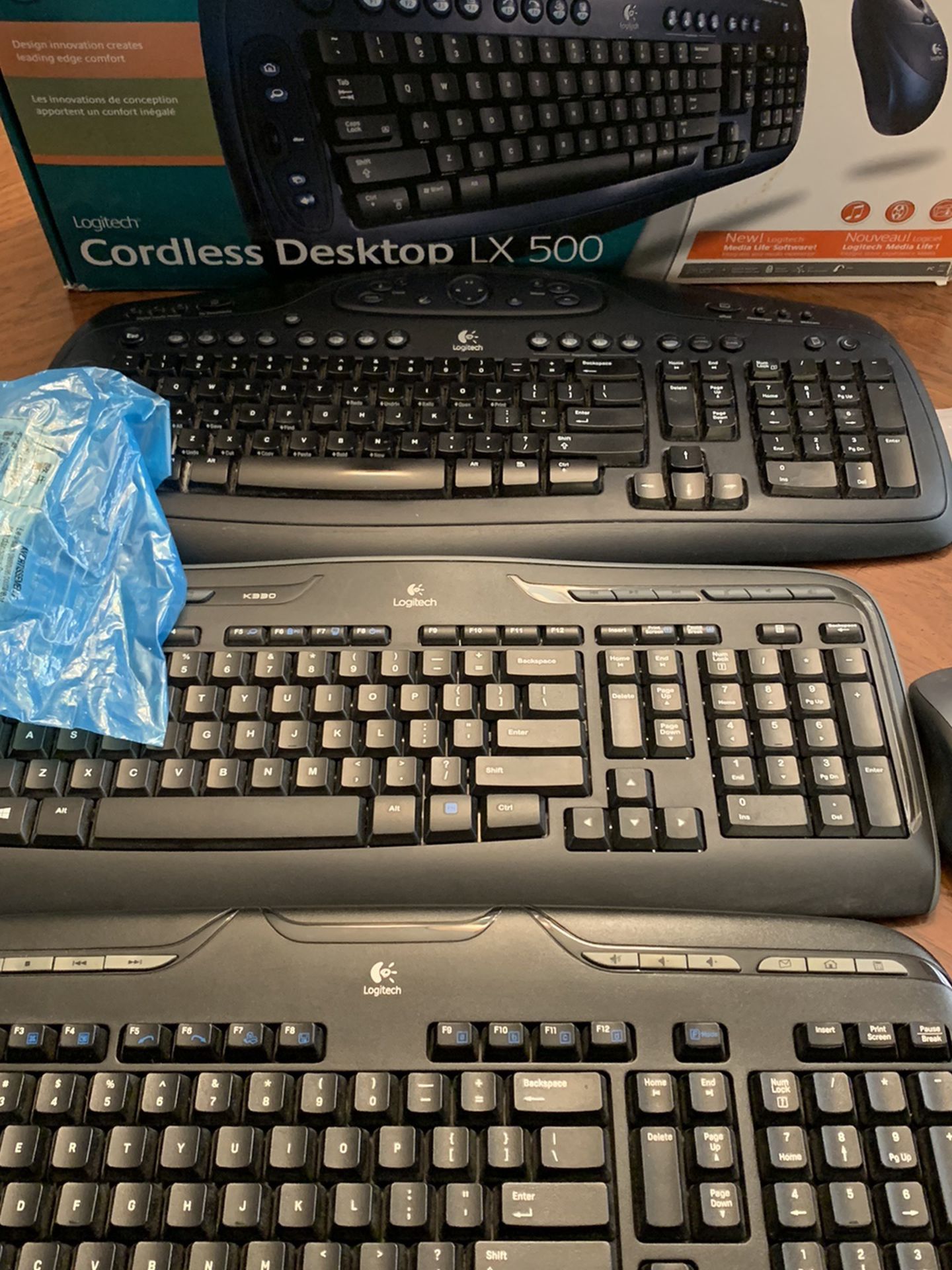3 Logitech Wireless Keyboards & 1 Mouse