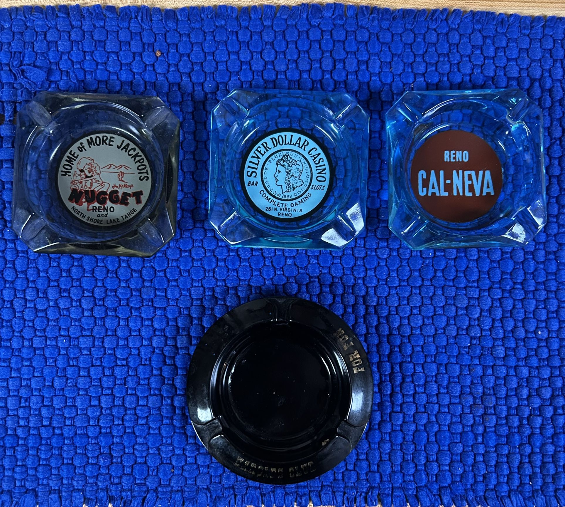 Vintage ashtrays from Reno casinos