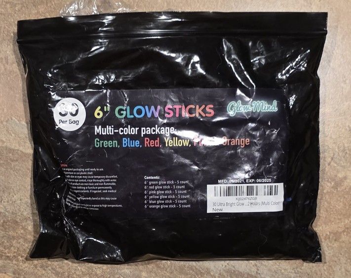 Glowsticks - 30 ct (or sold individually)