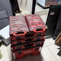 Milwaukee PACKOUT Rolling Storage Stack — 6 Piece Modular Set