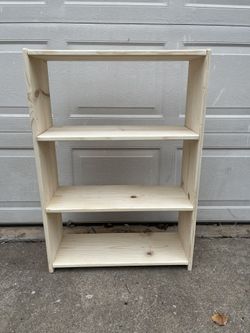 Brand New Solid Wood Handmade 3- Shelves Bookshelf/ Bookcase. Dimensions are; 25” W— 10”D— 36”H