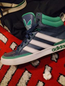 Adidas Originals High-Top Sneakers Navy Green