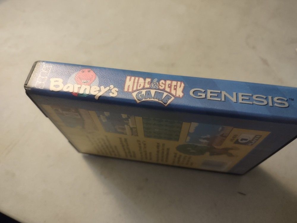 BARNEY HIDE AND SEEK Game Sega Genesis Complete With Box TESTED 10086015348