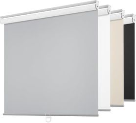 ChrisDowa 40" Blackout Roller Shade – Cordless, Grey E88