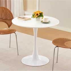 White Round Pedestal Table