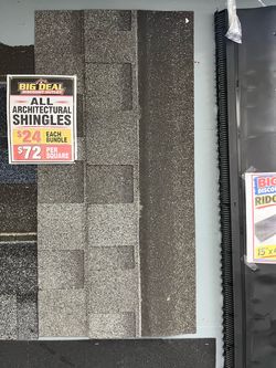 Architectural Roof Shingles (grey) $24 per bundle $72 per square