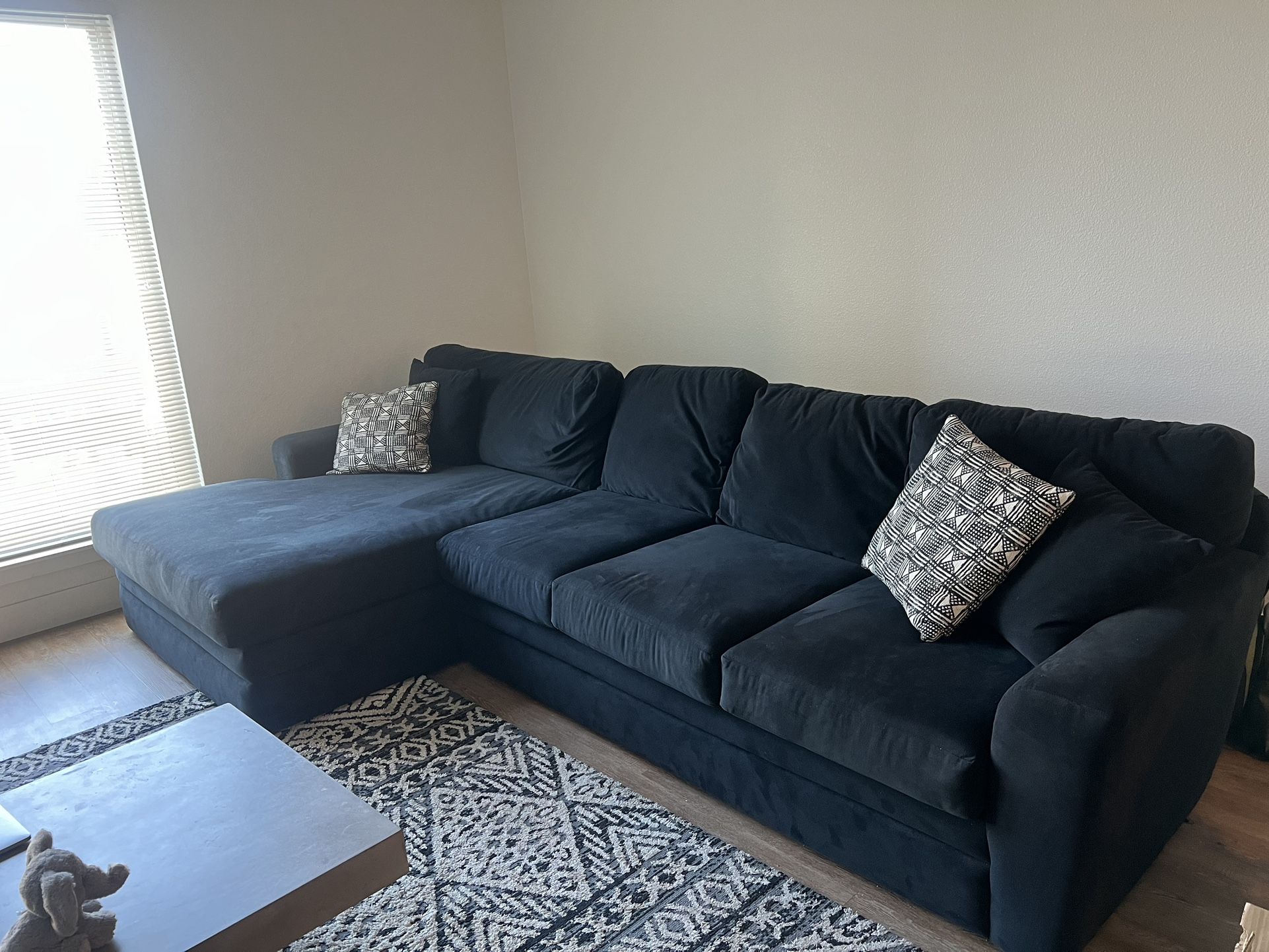 large black sectional