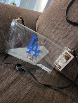 New little Earth Dodgers clear crossbody bag