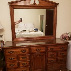 Dresser, Mirror, Nightstand Solid Wood 