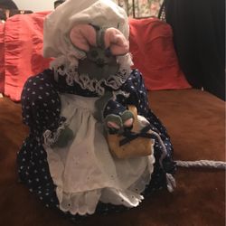Plush Granny Mouse With Baby Mouse