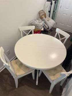 Dining table and chairs