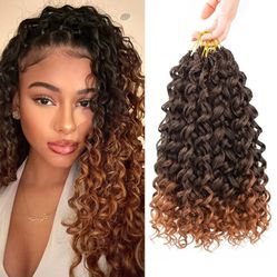 Gogo Curl Crochet Hair Water Wave Braiding Hair Pre-Twisted T1B/30 14"