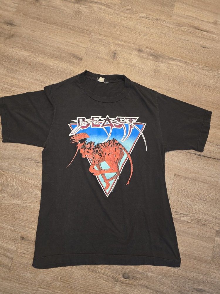 Vintage Shadow of the Beast Roger Dean Single Stitch T Shirt 1989 Black
