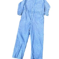 Vintage RED KAP Blue Herringbone Twill Coveralls Size 50-RG