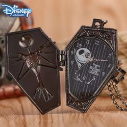 The Nightmare Before Christmas Skull Jack Skellington Pocket Watch ⌚️ 💀✨️