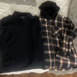 Boys Size Medium (10-12) Shirt Bundle – Nautica Polo & Hooded Flannel (2 pcs)