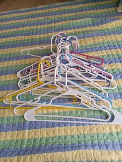 Plastic Clothes Hangers Mixed Colors Lot