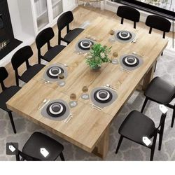 New in box Wooden Grain Color Wood 86.6 in. Width Rectangle Double-based Dining Table, Meeting Table for 6-10