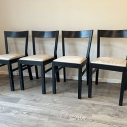 4 Solid Wood Chairs 