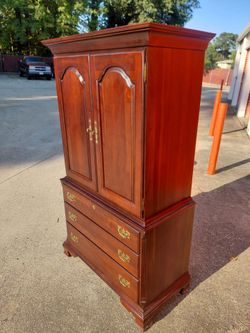 Cherry Wood Armoire Dresser