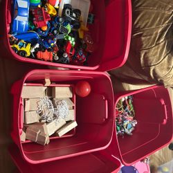 Totes Of Toys For Sale —— Totes Not Included