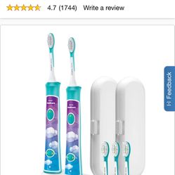 Philips Sonicare Kids Rechargeable Electric Toothbrush, 2 pack