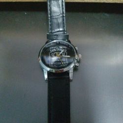 Black Leather Band Jack Daniel's Watch New