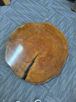Pine Wood Cookie Slab Epoxy Bar Topped