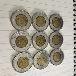 9- 1996 Canada 2 Dollar Coins 